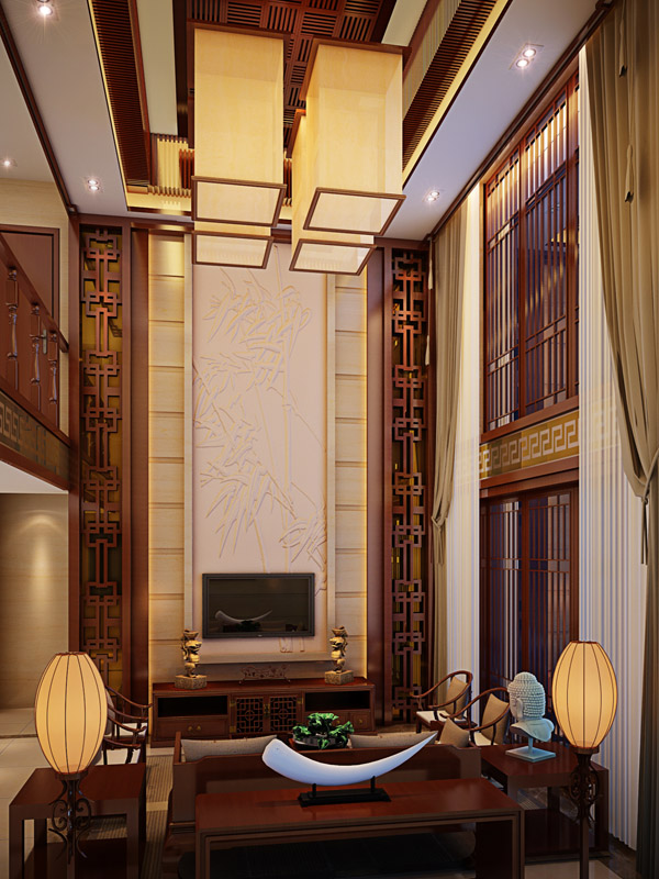 福州五室以上三厅中式古典红色装修效果图 福州五室以上三厅中式古典红色装修效果图 2013图片